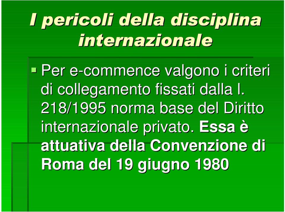 218/1995 norma base del Diritto internazionale