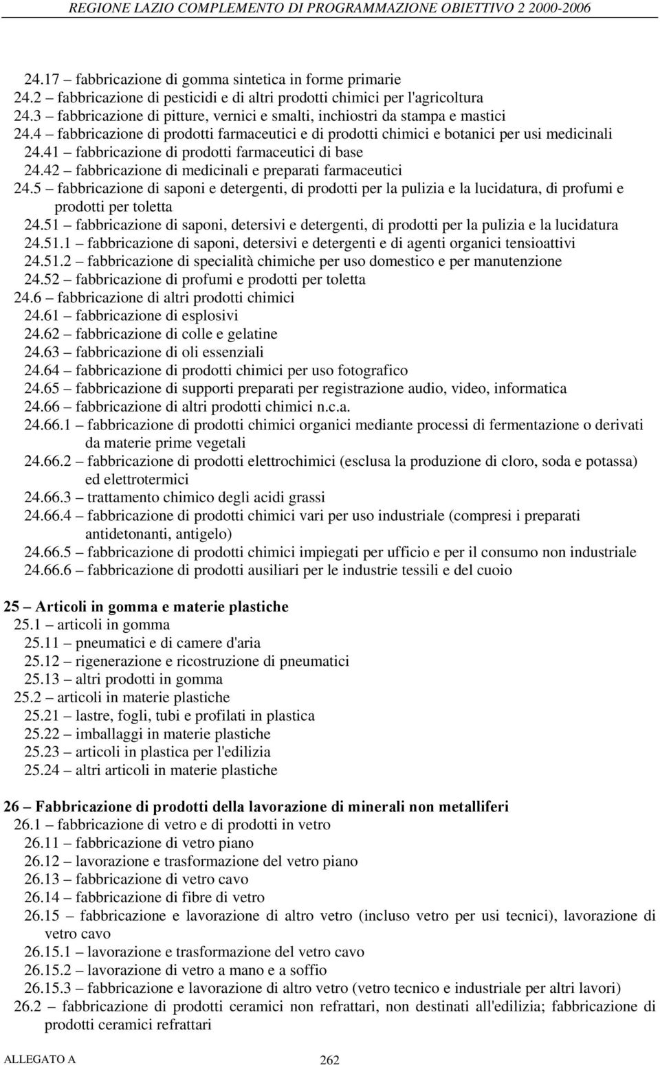 41 fabbricazione di prodotti farmaceutici di base 24.42 fabbricazione di medicinali e preparati farmaceutici 24.