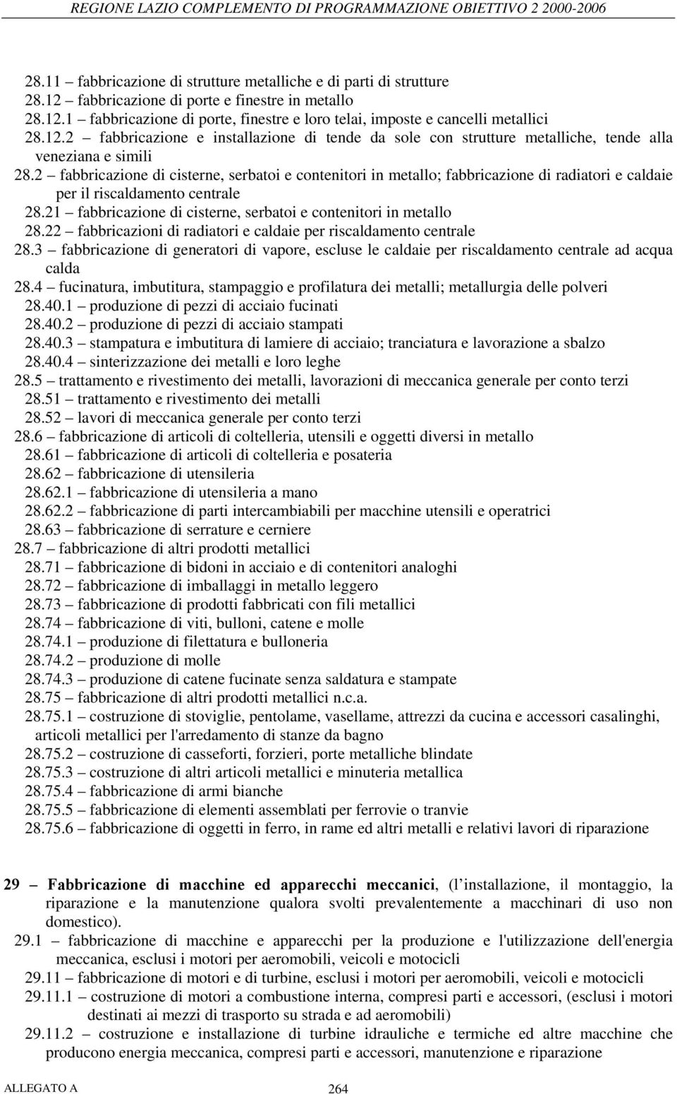 2 fabbricazione di cisterne, serbatoi e contenitori in metallo; fabbricazione di radiatori e caldaie per il riscaldamento centrale 28.