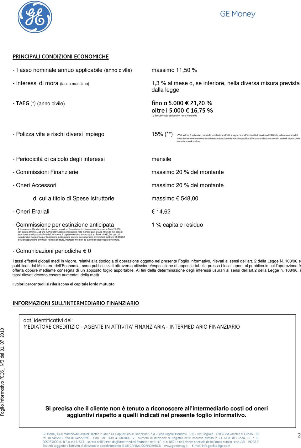 000 16,75 % (*) Esclusi i costi assicurativi /altre malleverie - Polizza vita e rischi diversi impiego 15% (**) (**) Il valore è indicativo, variabile in relazione all età anagrafica e all anzianità