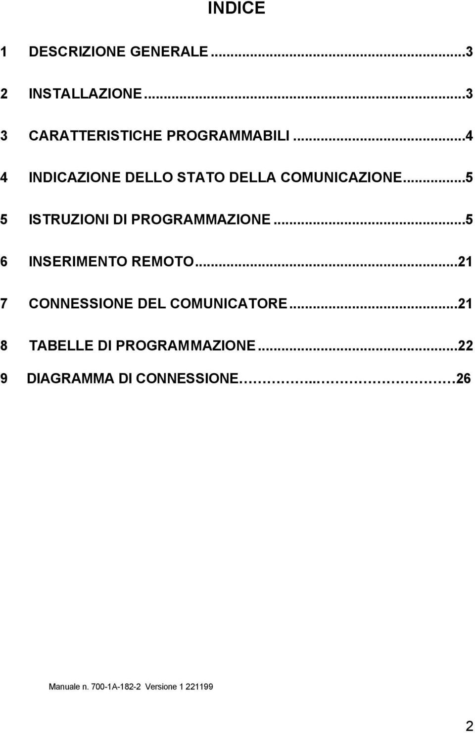 ..5 6 INSERIMENTO REMOTO...21 7 CONNESSIONE DEL COMUNICATORE.