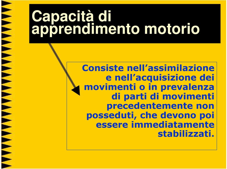 prevalenza di parti di movimenti precedentemente non