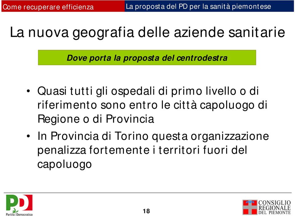 sono entro le città capoluogo di Regione o di Provincia In Provincia di