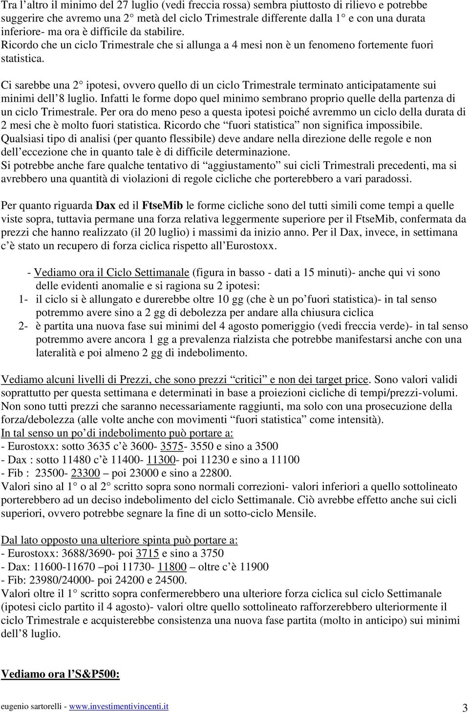 Ci sarebbe una 2 ipotesi, ovvero quello di un ciclo Trimestrale terminato anticipatamente sui minimi dell 8 luglio.