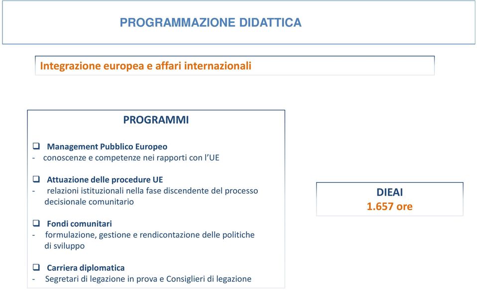 discendente del processo decisionale comunitario Fondi comunitari - formulazione, gestione e