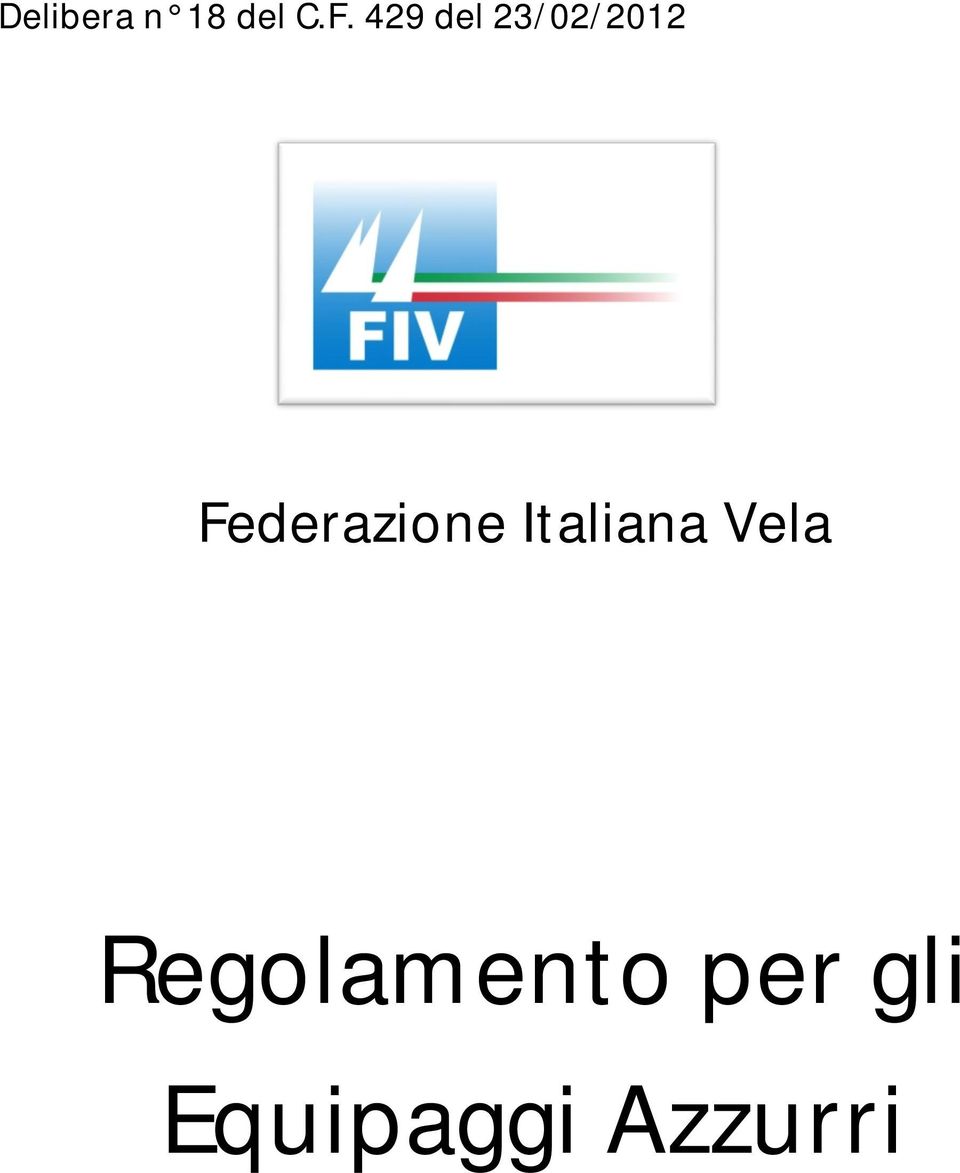 Federazione Italiana Vela