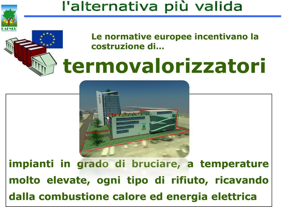 temperature molto elevate, ogni tipo di rifiuto,