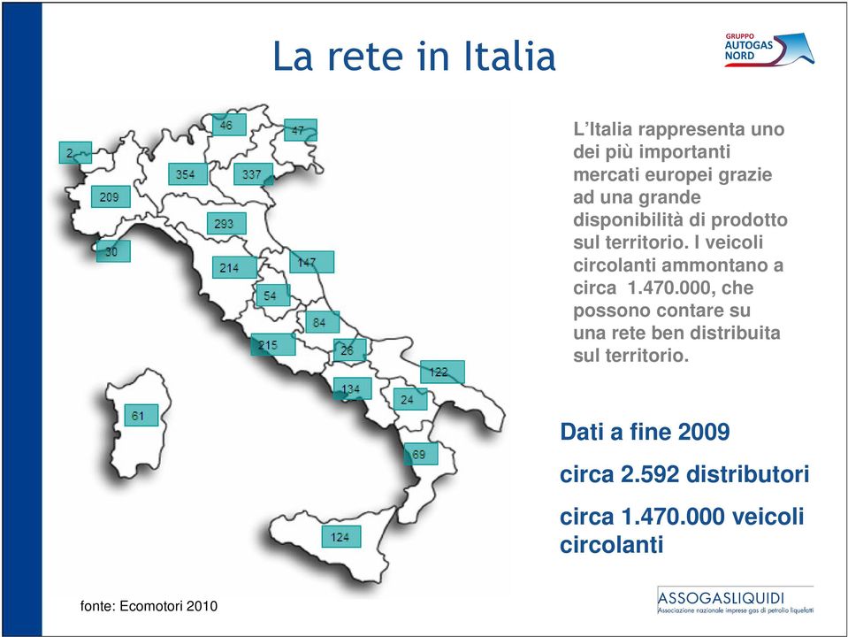 I veicoli circolanti ammontano a circa 1.470.