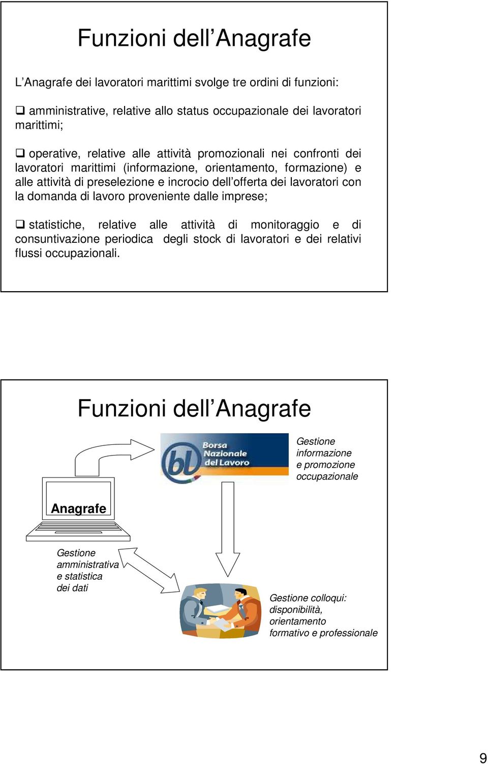 domanda di lavoro proveniente dalle imprese; statistiche, relative alle attività di monitoraggio e di consuntivazione periodica degli stock di lavoratori e dei relativi flussi occupazionali.