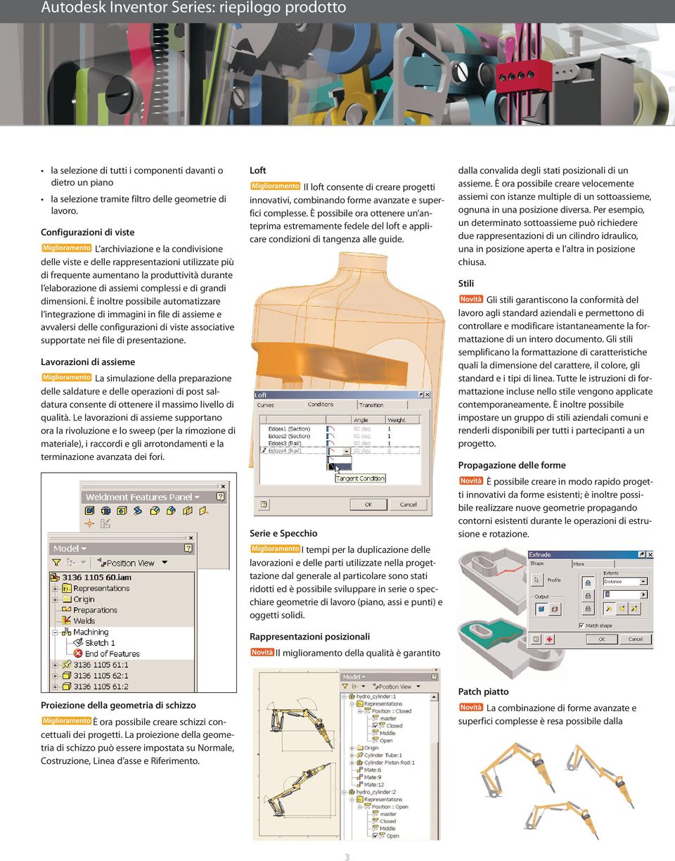 grandi dimensioni. È inoltre possibile automatizzare l integrazione di immagini in file di assieme e avvalersi delle configurazioni di viste associative supportate nei file di presentazione.