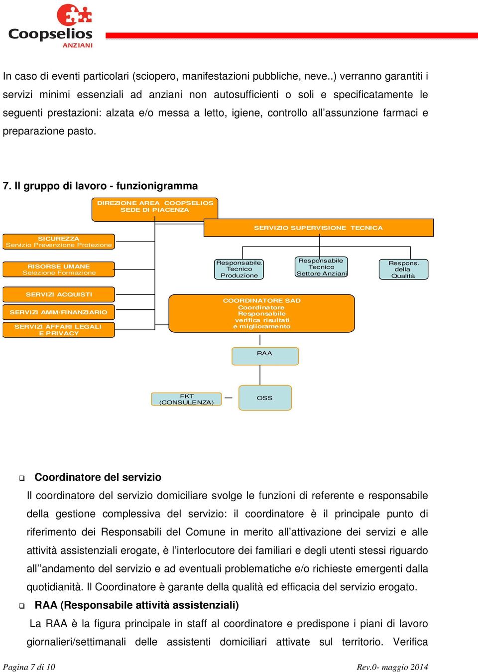 e preparazione pasto. 7.