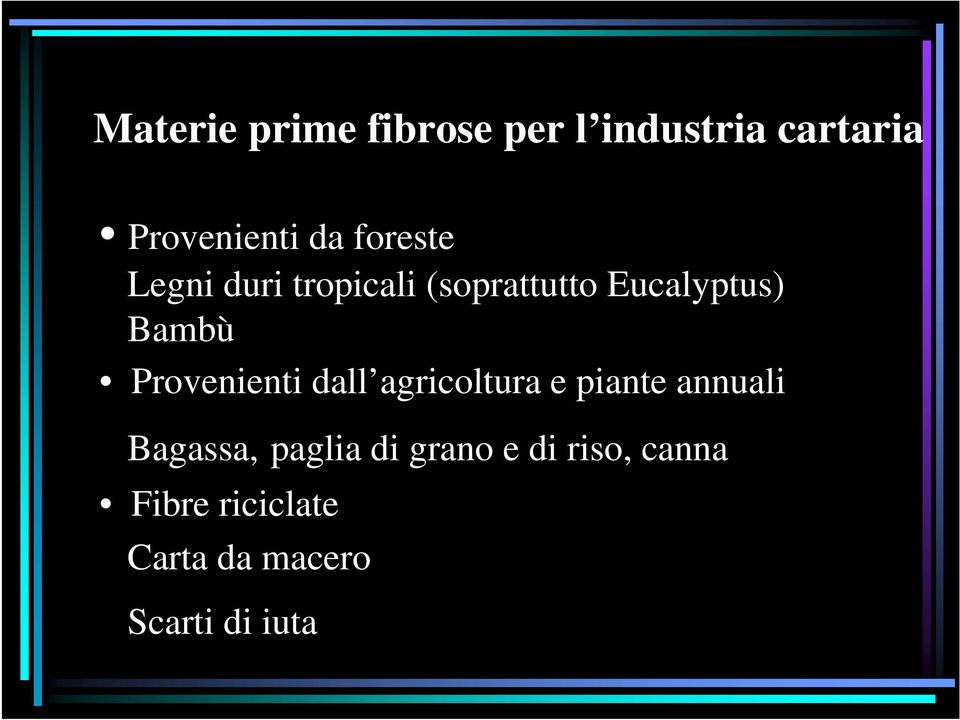 Provenienti dall agricoltura e piante annuali Bagassa, paglia