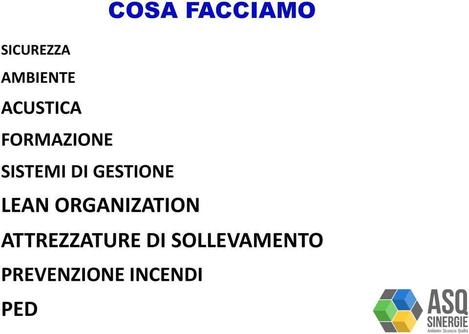 FACCIAMO LEAN ORGANIZATION