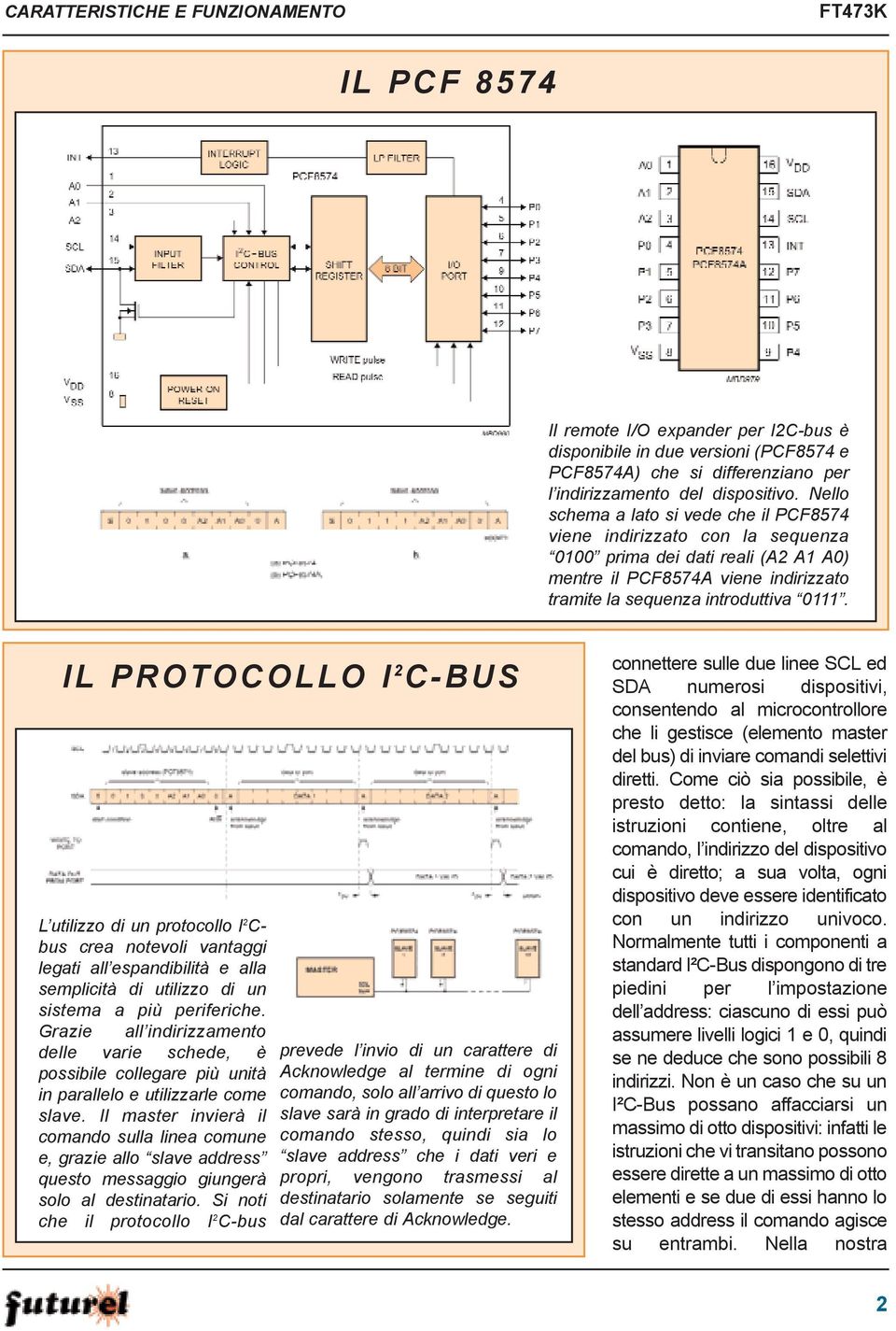 IL PROTOCOLLO I 2 C-BUS L utilizzo di un protocollo I 2 C- bus crea notevoli vantaggi legati all espandibilità e alla semplicità di utilizzo di un sistema a più periferiche.