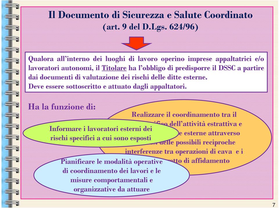 dei rischi delle ditte esterne. Deve essere sottoscritto e attuato dagli appaltatori.