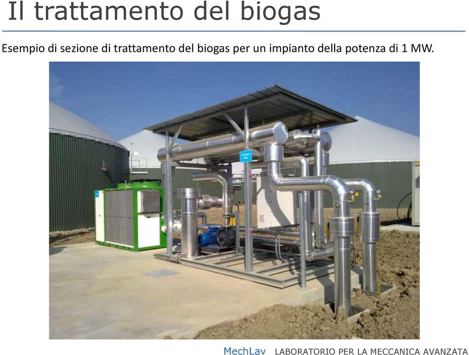 trattamento del biogas per