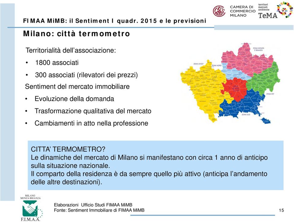 immobiliare Evoluzione della domanda Trasformazione qualitativa del mercato Cambiamenti in atto nella professione CITTA TERMOMETRO?