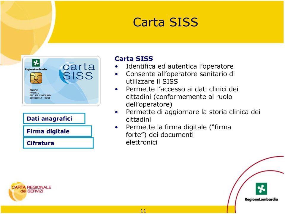 clinici dei cittadini (conformemente al ruolo dell operatore) Permette di aggiornare la