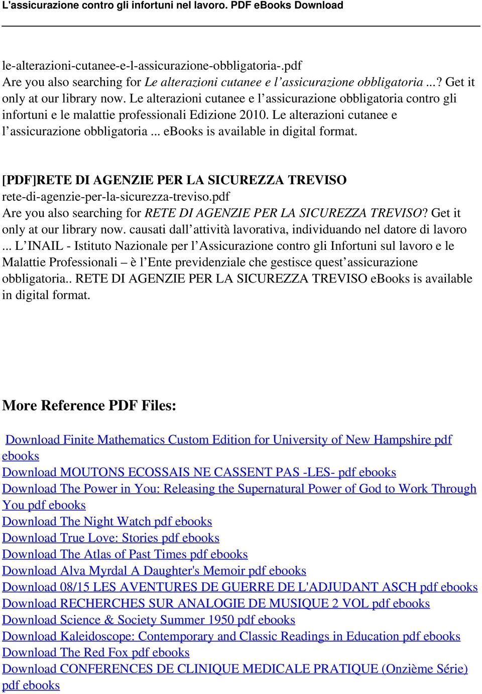 .. ebooks is available in digital format. [PDF]RETE DI AGENZIE PER LA SICUREZZA TREVISO rete-di-agenzie-per-la-sicurezza-treviso.