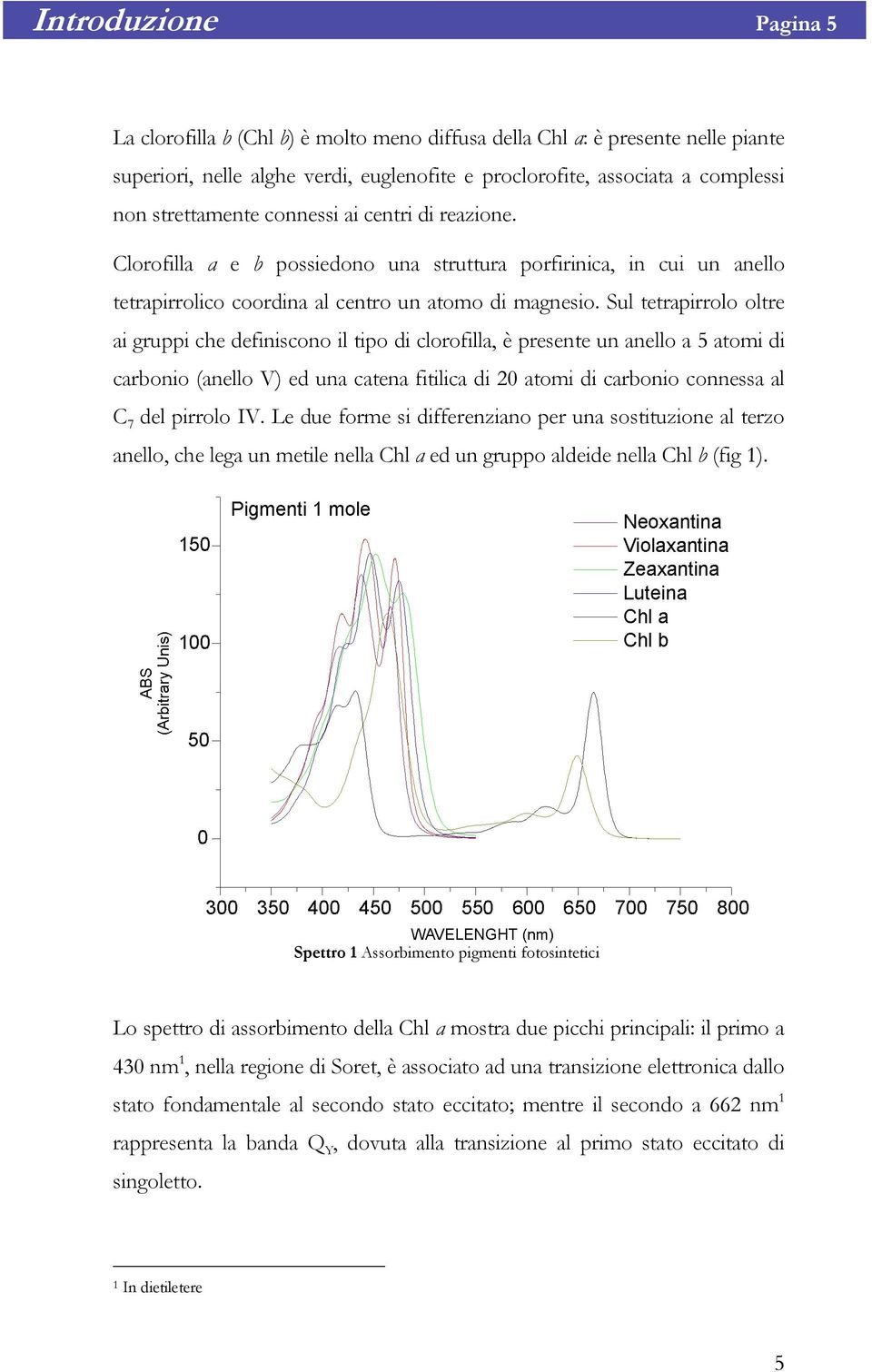 Sul tetrapirrolo oltre ai gruppi che definiscono il tipo di clorofilla, è presente un anello a 5 atomi di carbonio (anello V) ed una catena fitilica di 20 atomi di carbonio connessa al C 7 del