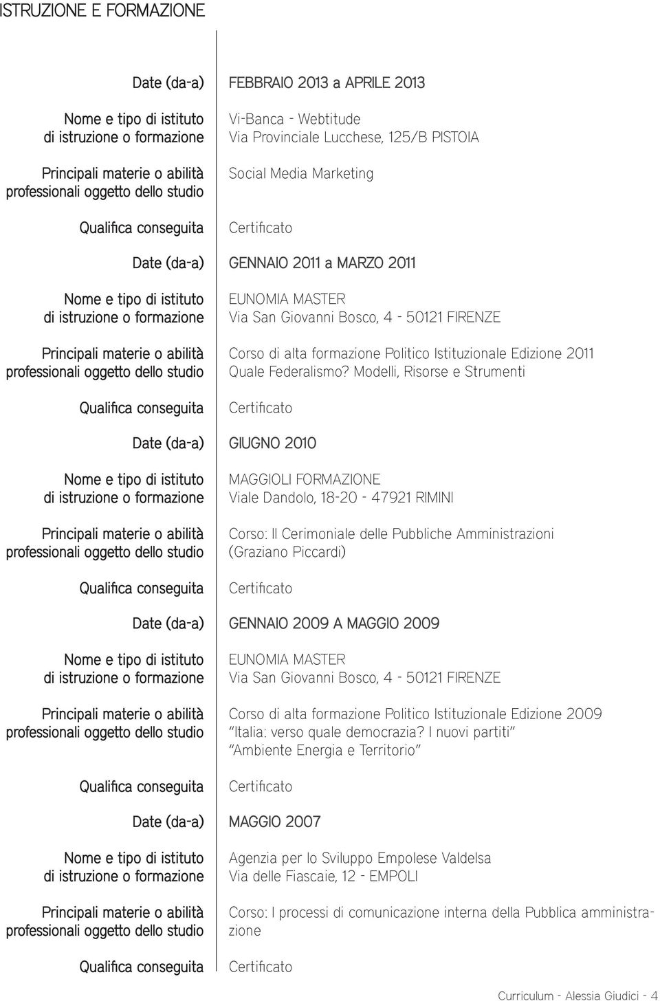 Modelli, Risorse e Strumenti GIUGNO 2010 MAGGIOLI FORMAZIONE Viale Dandolo, 18-20 - 47921 RIMINI Corso: Il Cerimoniale delle Pubbliche Amministrazioni (Graziano Piccardi) GENNAIO 2009 A MAGGIO 2009