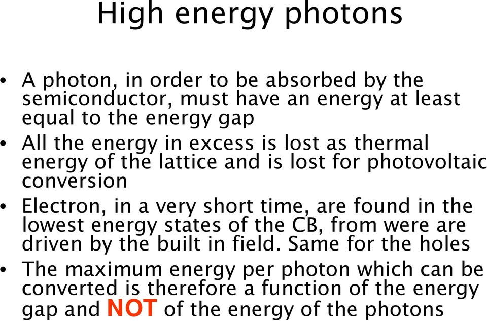 very short time, are found in the lowest energy states of the CB, from were are driven by the built in field.