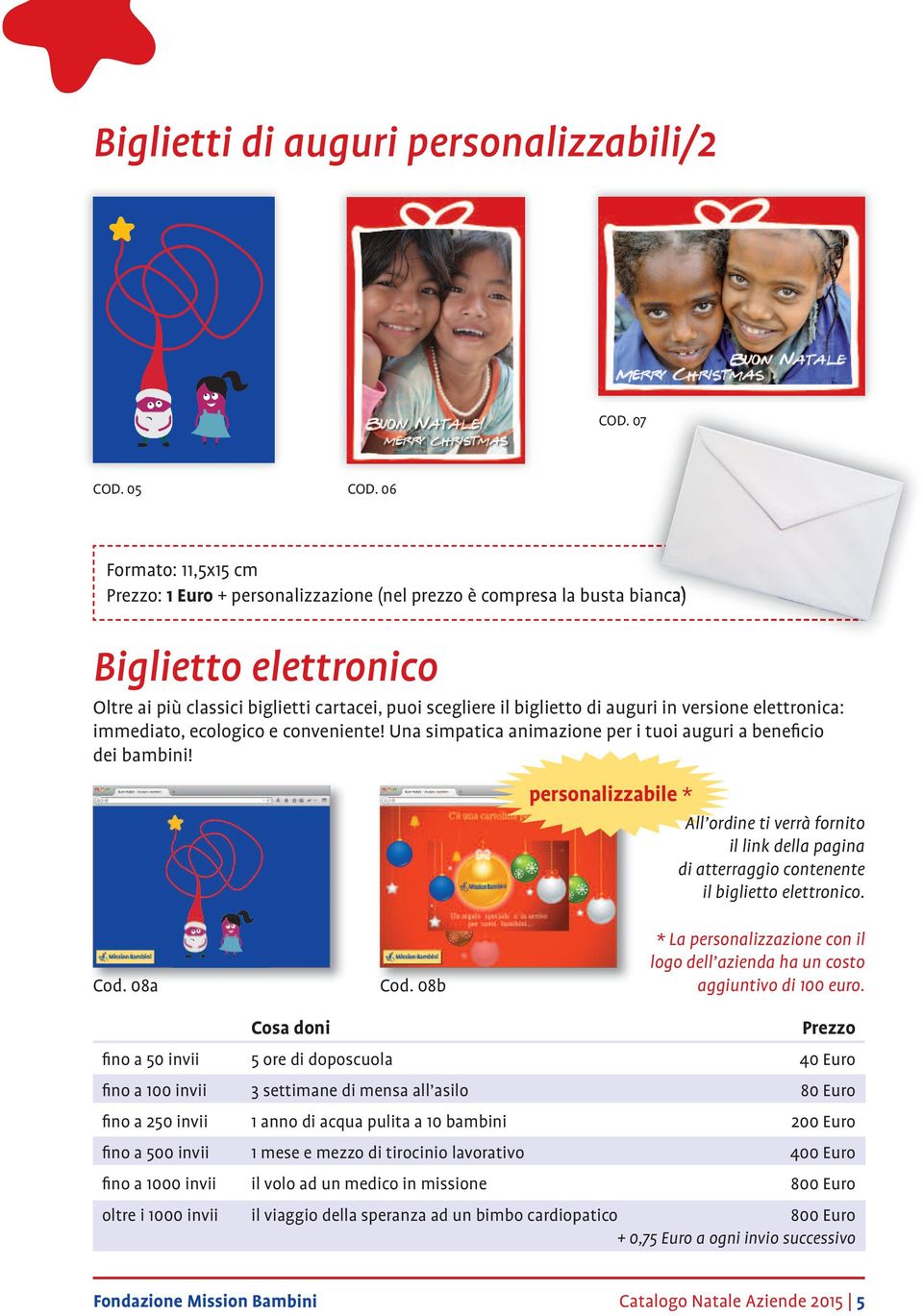 in versione elettronica: immediato, ecologico e conveniente! Una simpatica animazione per i tuoi auguri a beneficio dei bambini!