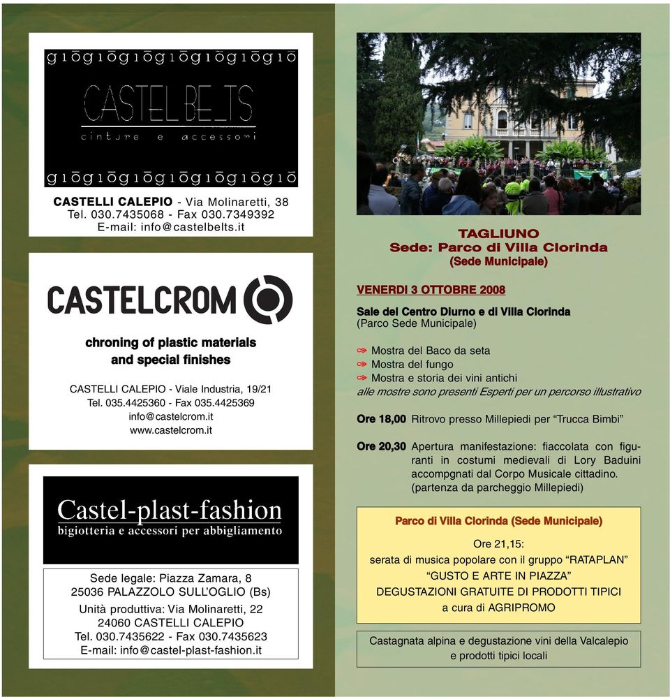 4425360 - Fax 035.4425369 info@castelcrom.