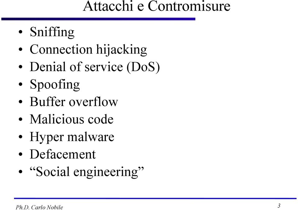 Buffer overflow Malicious code Hyper malware