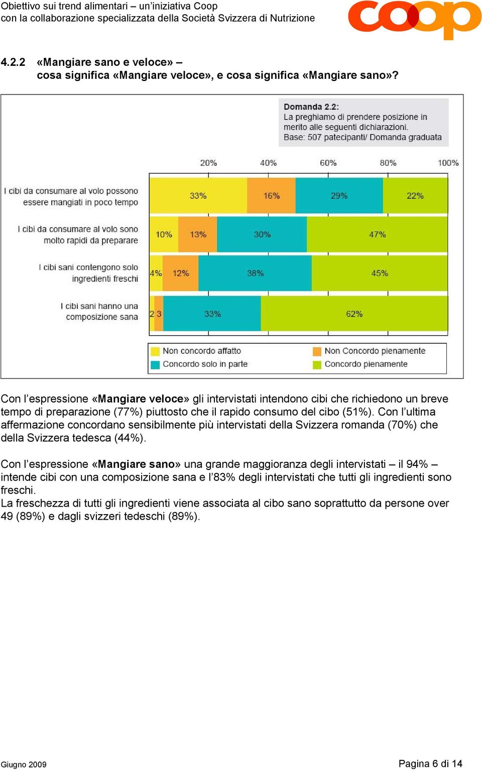 Con l ultima affermazione concordano sensibilmente più intervistati della Svizzera romanda (70%) che della Svizzera tedesca (44%).