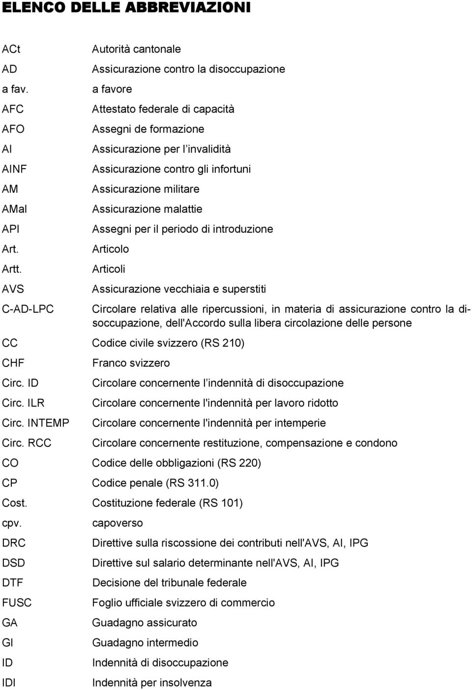 Assicurazione militare Assicurazione malattie Assegni per il periodo di introduzione Articolo Articoli Assicurazione vecchiaia e superstiti Circolare relativa alle ripercussioni, in materia di