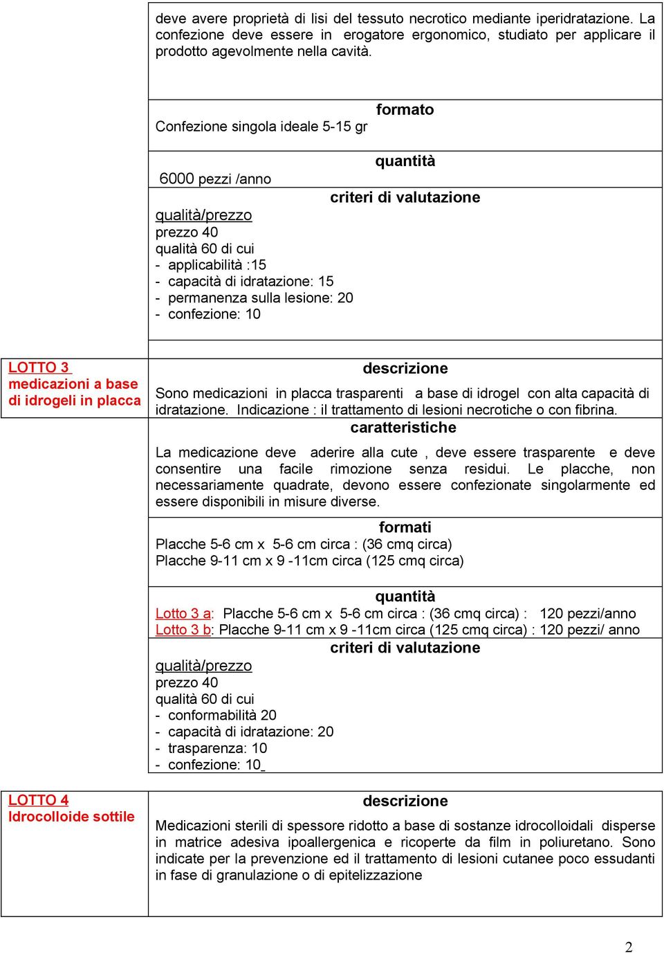 placca Sono medicazioni in placca trasparenti a base di idrogel con alta capacità di idratazione. Indicazione : il trattamento di lesioni necrotiche o con fibrina.