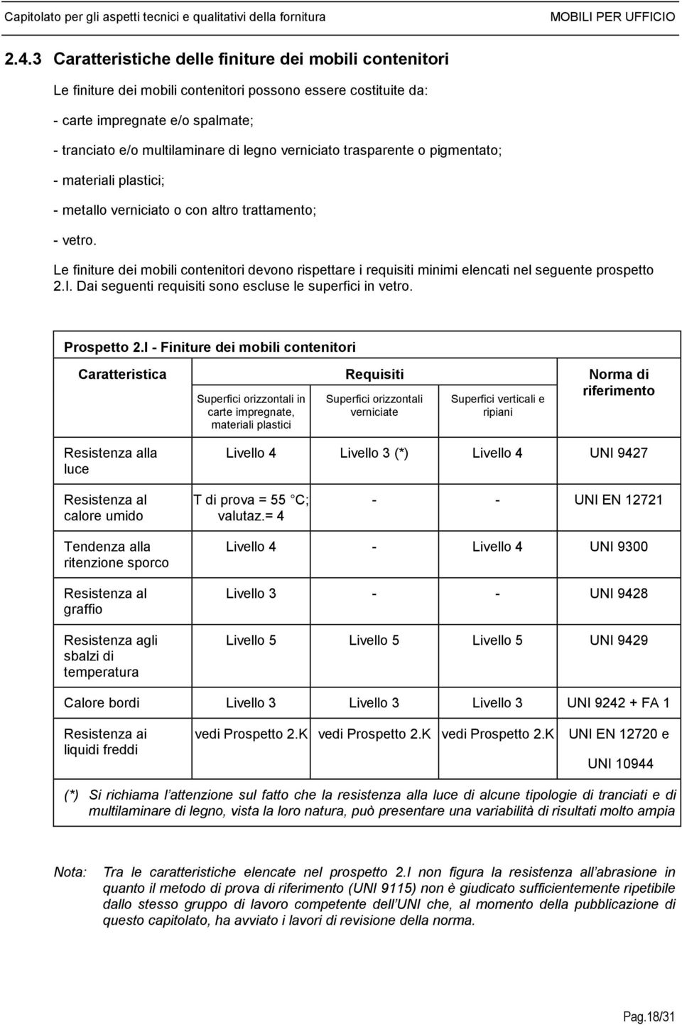 verniciato trasparente o pigmentato; - materiali plastici; - metallo verniciato o con altro trattamento; - vetro.