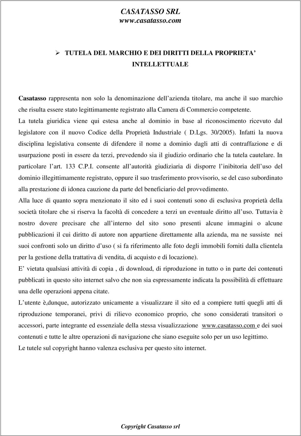 La tutela giuridica viene qui estesa anche al dominio in base al riconoscimento ricevuto dal legislatore con il nuovo Codice della Proprietà Industriale ( D.Lgs. 30/2005).