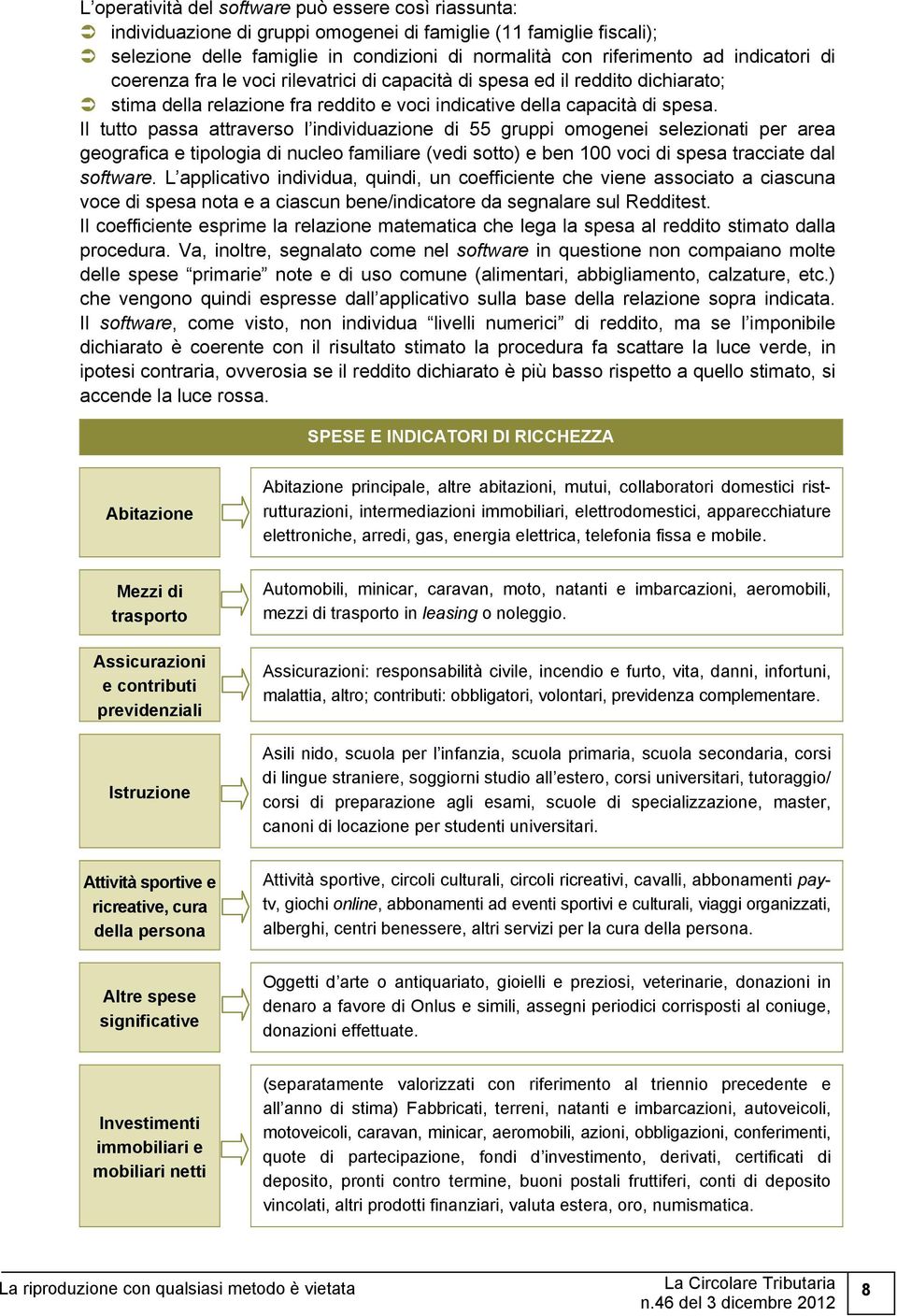 Il tutto passa attraverso l individuazione di 55 gruppi omogenei selezionati per area geografica e tipologia di nucleo familiare (vedi sotto) e ben 100 voci di spesa tracciate dal software.