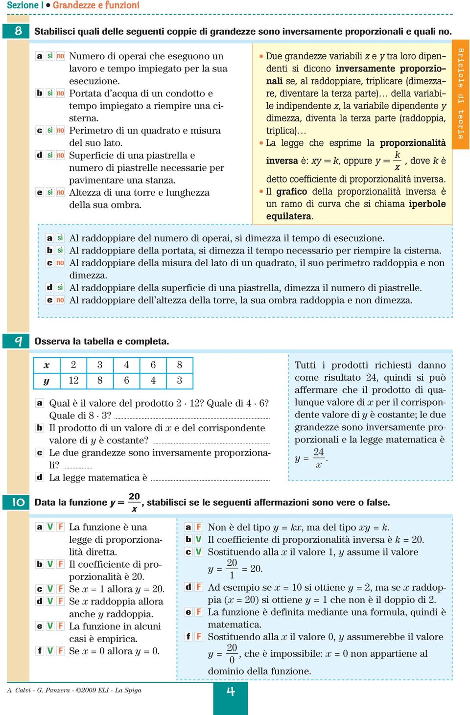 Du rnzz vriili y tr loro ipnnti si io invrsmnt proporzionli s, l roppir, triplir (imzzr, ivntr l trz prt) ll vriil inipnnt, l vriil ipnnt y imzz, ivnt l trz prt (roppi, tripli) L l h sprim l