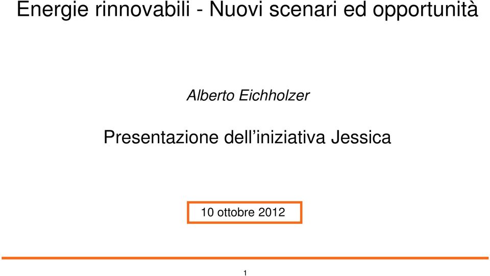 Eichholzer Presentazione dell