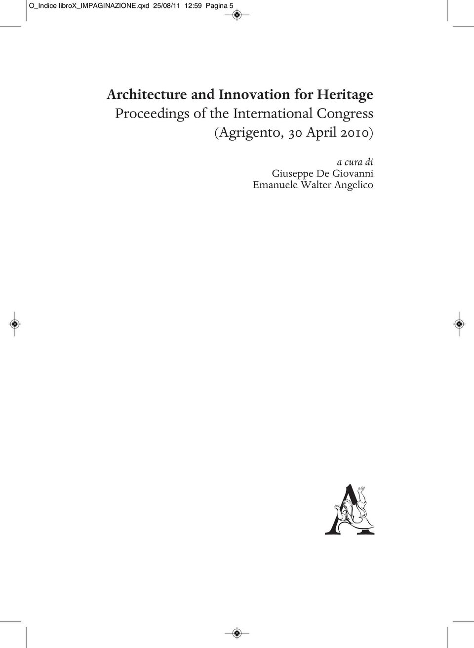 for Heritage Proceedings of the International Congress