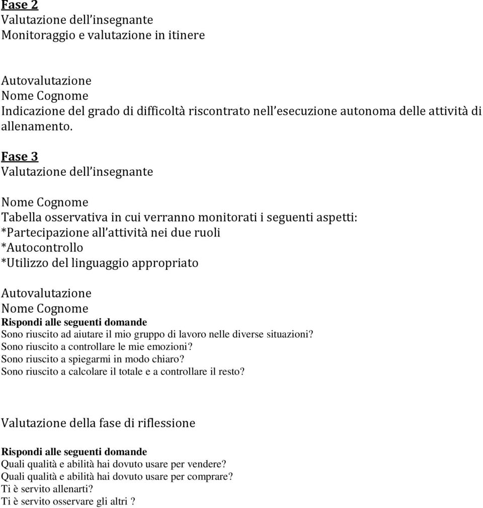 Rispondi alle seguenti domande Sono riuscito ad aiutare il mio gruppo di lavoro nelle diverse situazioni? Sono riuscito a controllare le mie emozioni? Sono riuscito a spiegarmi in modo chiaro?