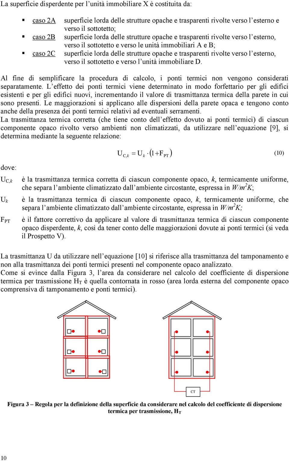 sottotetto e verso l untà mmoblare D. Al fne d semplfcare la procedura d calcolo, pont termc non vengono consderat separatamente.