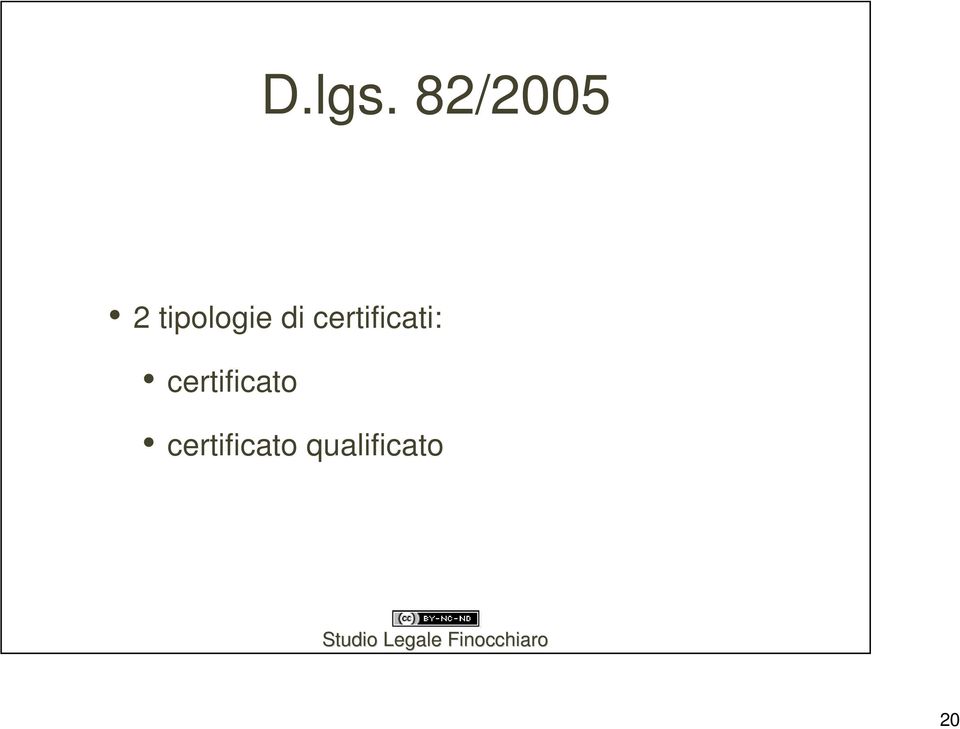 di certificati: