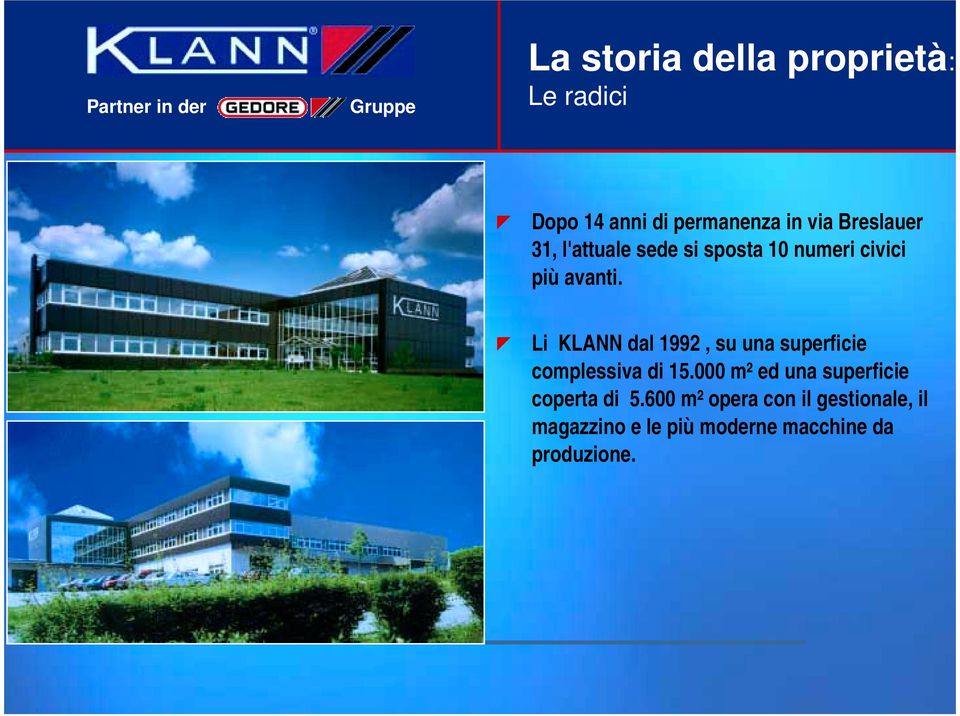 Li KLANN dal 1992, su una superficie complessiva di 15.