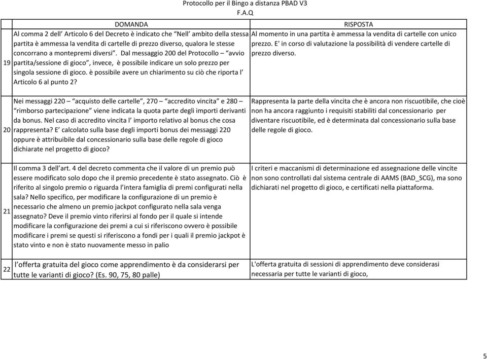 partita/sessione di gioco, invece, è possibile indicare un solo prezzo per singola sessione di gioco. è possibile avere un chiarimento su ciò che riporta l Articolo 6 al punto 2?