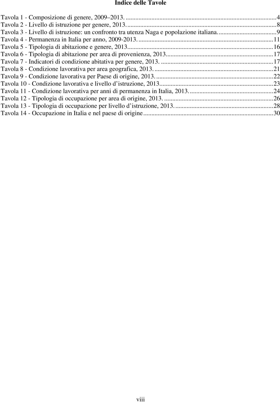 ... 11 Tavola 5 - Tipologia di abitazione e genere, 2013.... 16 Tavola 6 - Tipologia di abitazione per area di provenienza, 2013.... 17 Tavola 7 - Indicatori di condizione abitativa per genere, 2013.