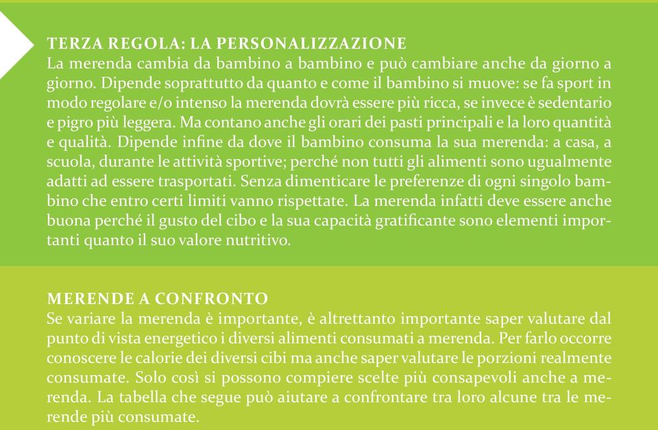 Ma contano anche gli orari dei pasti principali e la loro quantità e qualità.