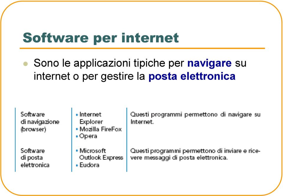 navigare su internet o per