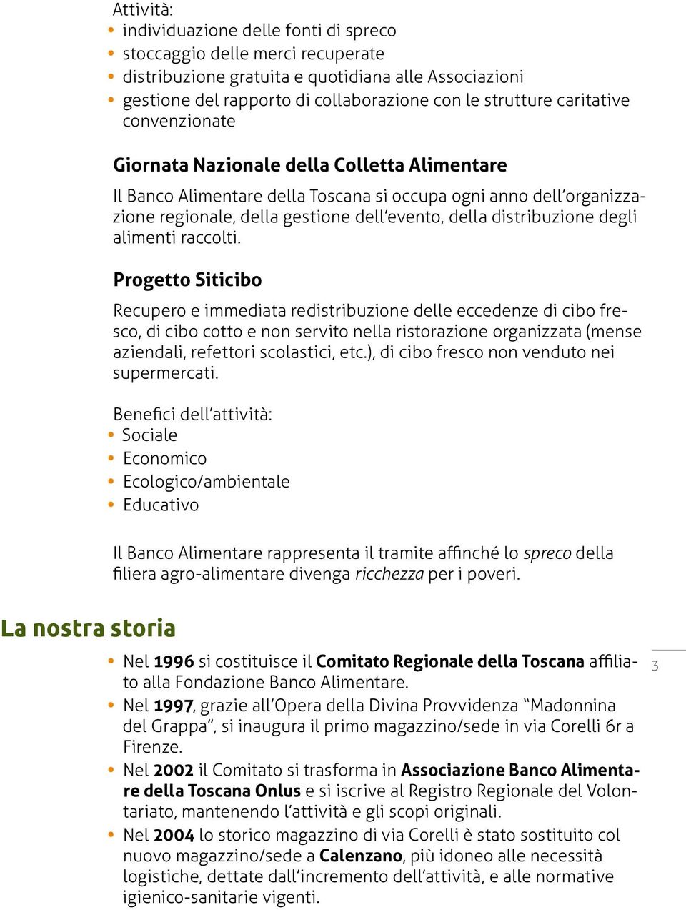 distribuzione degli alimenti raccolti.