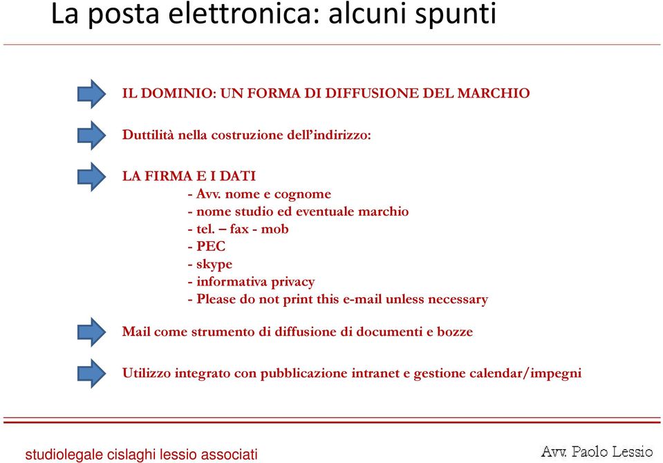 nome e cognome - nome studio ed eventuale marchio - tl tel.