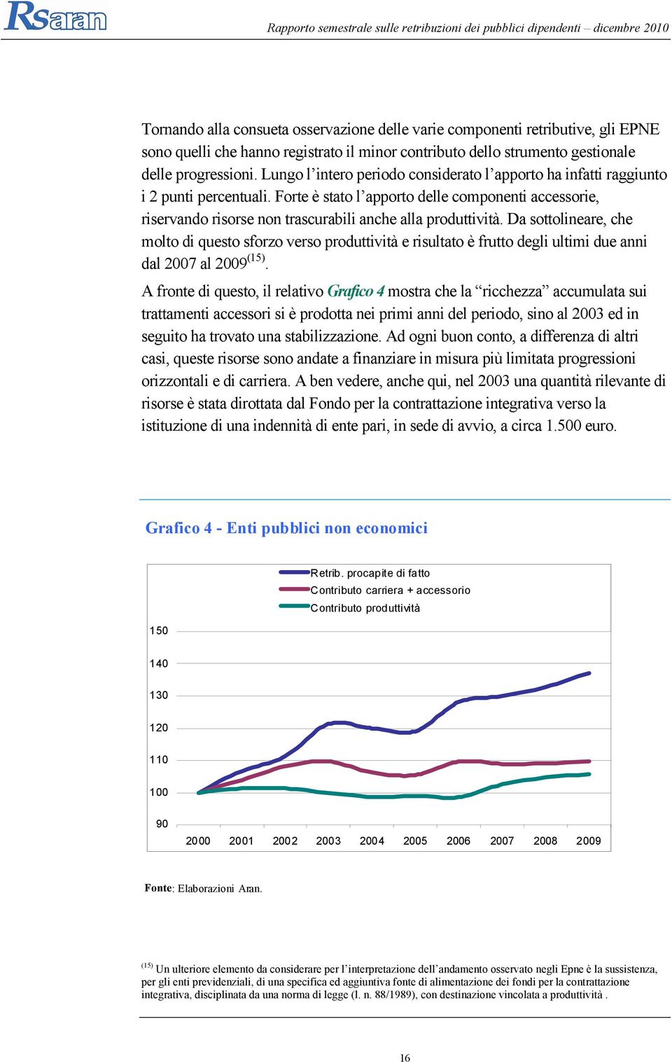 Forte è stato l apporto delle componenti accessorie, riservando risorse non trascurabili anche alla produttività.