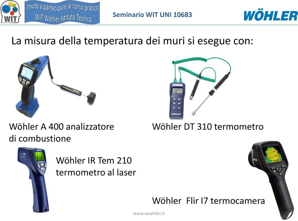 combustione Wöhler DT 310 termometro Wöhler